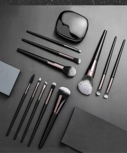 YRX Ensemble de 11 pinceaux de maquillage professionnels à manche en bois, poils synthétiques, virole en aluminium, pour le visage, le fond de teint, la beauté - Product Image 6