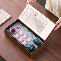 Service à thé d'été pour événements professionnels, en céramique, avec fonction de conservation de l'eau, logo personnalisé sérigraphié, cadeau culturel créatif, fin de l'année