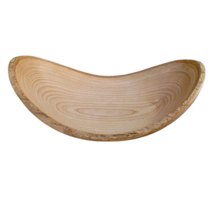 Cuencos de madera de diseño tallado a mano de forma redondeada para servir, mezclar ensalada, sopa, cuenco de sopa de ensalada de madera de Acacia sostenible hecho a mano - Product Image 3