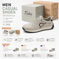 Baskets basses en cuir grainé perforé avec motif, semelle extérieure en caoutchouc antidérapante, chaussures décontractées tendance pour hommes