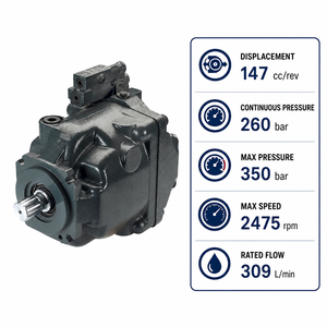 Pompes à pistons axiaux à circuit ouvert Série 45 <span class=keywords><strong>ER</strong></span> ERL ERR ERR147C ERL147 Originales, neuves, en stock 11000771 <span class=keywords><strong>ER</strong></span>-R-147C-LS - Product Image 3