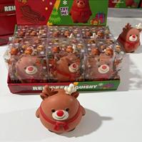 Рождественская коричневая игрушка-олень из TPR-пластика, медленно восстанавливающая форму, антистресс, милый подарок для семьи и друзей, праздничный декор для рабочего стола