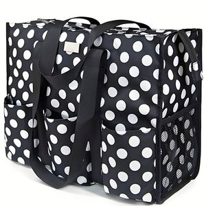 Sac fourre-tout Oxford personnalisé pour femme avec poches extérieures et intérieures, idéal pour le rangement de fournitures scolaires et d'outils pour enseignants - Product Image 4