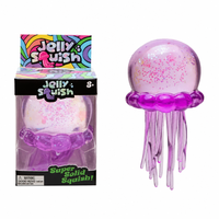 Jouet Méduse Mignon Scintillant - Jouet Anti-Stress Transparent et Doux pour Enfants et Adultes, Cadeau Sensoriel à Presser