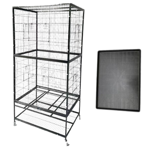Lồng chim sắt rèn lớn có cửa trượt phía trước & giá đỡ có thể tháo rời dành cho vẹt, chim cockatiel, lồng chim sắt cho thú cưng - Product Image 6