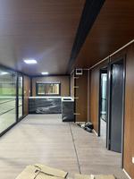 Maison conteneur préfabriquée extensible moderne de 40 pieds, spacieuse, 3 chambres, avec cuisine et salle de bain