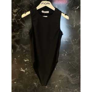 Fiori Body sans manches en modal pour femme, col rond, tricot extensible, toutes saisons, style minimaliste - Product Image 1