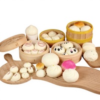 Jouet anti-stress à presser en silicone TPE, simulation de petits pains vapeur et de raviolis, forme de fleur, à récupération lente, unisexe, pour les 4-14 ans