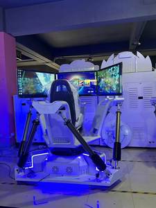Simulateur de course automobile SportVR 360 degrés à six axes et trois écrans pour deux personnes, en acier, pour usage intérieur, puissance 4000W - Product Image 2