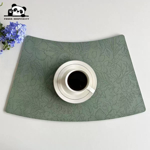 Tapete Antideslizante Creativo de Cuero con Patrón de Doble Cara, Estilo Occidental en Forma de Abanico, para Mesa de Hotel u Hogar - Product Image 6