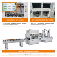 Ligne de peinture automatique par pulvérisation pour profilés en bois avec quatre pistolets IWATA pour le revêtement de moules, deux à quatre mètres par minute HC SPM400