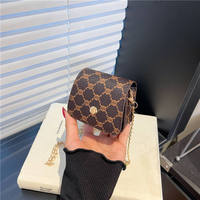 Bolso Bandolera Mini de Moda Otoñal Estilo Inglés para Mujer con Detalle de Cadenas, Cuero PU y Forro de Poliéster, Correa Única