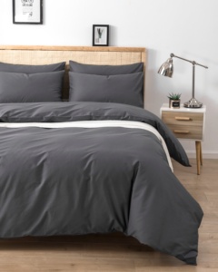 Ensemble de literie 3 pièces exclusif pour hôtel 5 étoiles, coton à haute densité de fils, résistant aux plis, <span class=keywords><strong>housse</strong></span> de <span class=keywords><strong>couette</strong></span> douce avec taie d'oreiller respirante - Product Image 6