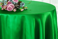 Nappe ronde en satin polyester vert émeraude de 60, 108, 120, 132 pouces pour mariage et fête