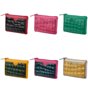 Japanese design high-quality men's authentic multicolor cowhide bi-folding <b>card</b> <b>holder</b> <b>wallet</b> - Product Image 1