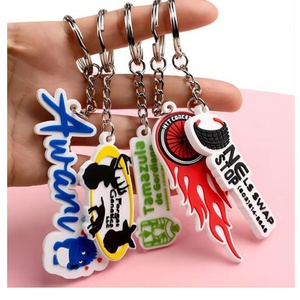 STRAT Custom Promotional Gift Soft 2D/3D logo Custom Rubber Pvc Keychain