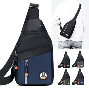 Men's Chest Bag Oxford Cloth Gray Black Green Blue Simple Fashionable Outdoor Casual Travel Crossbody Bag - Product Image 2