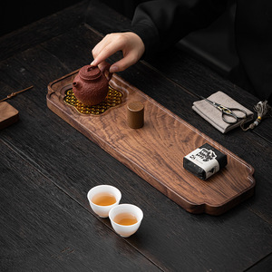 Walnut Wood <b>Tray</b> Rectangular Dry <b>Tea</b> <b>Tray</b> Elegant Design For <b>Tea</b> Ceremony Serving <b>Trays</b> - Product Image 4