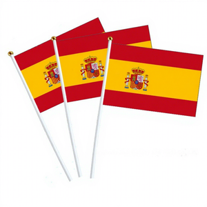 Недорогой прочный полиэстеровый флаг Палестины, размер 14*21 см, с древком, для размахивания, с печатным дизайном - Product Image 3