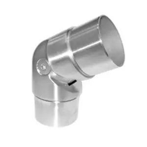 T-19 Good Price On Time Delivery Stainless Steel Adjustable Pipe Round Pipe Elbow Ss304 Ss316l Baluster Angle Joint