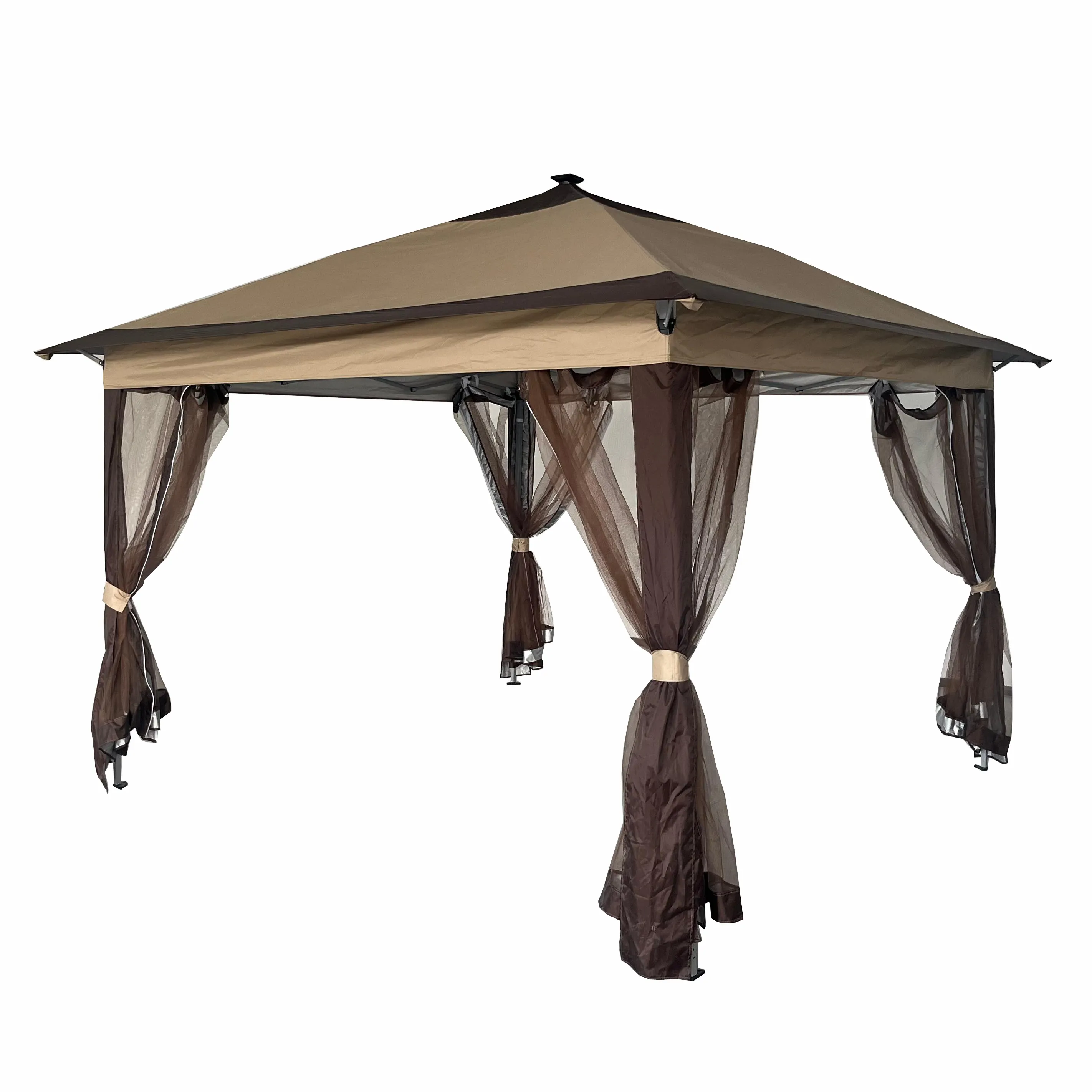 Outdoor Garden Folding Gazebo Tent With Solar lamp