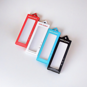 Tùy chỉnh bền các tông Cáp dữ liệu bao bì hộp cho cáp <span class=keywords><strong>USB</strong></span> sạc vật liệu tái chế Matt Cán dập nổi tính năng - Product Image 1