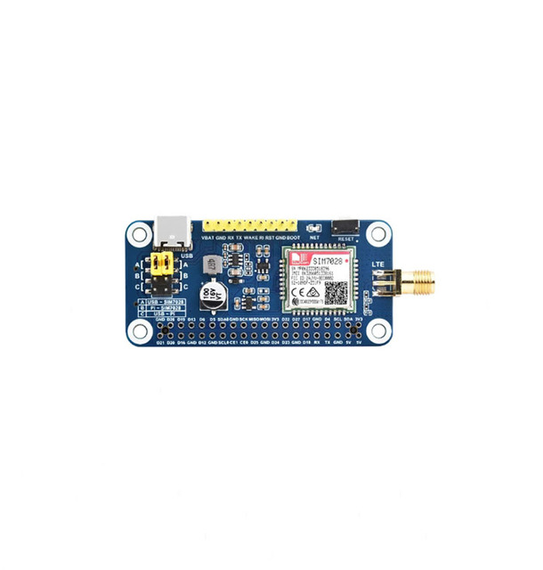 SIM7028 NB-IoT HAT for Raspberry Pi, Supports Global Band NB-IoT Communication, Small In Size And Low Power Consumption