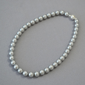 Elegante lujo oro imán hebilla 4mm/6mm/8mm/10mm blanco/gris círculo perlas gargantilla collar/pulseras - Product Image 4