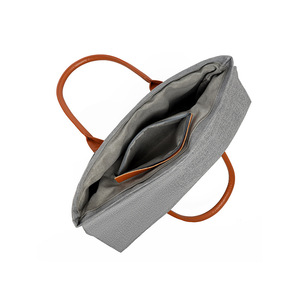 Sacoche d'ordinateur portable imperméable, durable et portable, avec bandoulière, en peluche, design tendance, pour femme et homme, mallette de travail professionnelle - Product Image 5