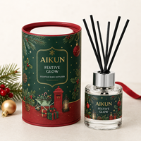 Difusor de Aroma Natural Moderno Personalizado con Caja de Regalo, de Larga Duración, para Navidad, Juego de Regalo de Temporada, Diseñado por el Equipo de AIKUN