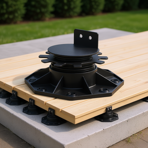 Socle de support de terrasse réglable en plastique silencieux, 1,18-2,36 pouces, base de fondation, accessoires de revêtement de sol, installation facile - Product Image 2