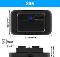 Double port USB QC3.0 et USB C Prise de courant pour chargeur rapide de voiture pour RV BUS