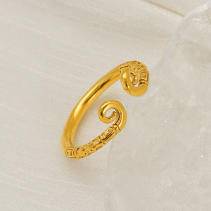 Groothandel Oneindigheidsring RVS Wukong Hoofdband 18K Goud Verguld Open Verstelbare Boeddhistische Sieraden Oneindigheid Kleine Ring - Product Image 3