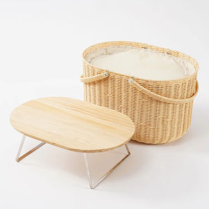 JY Cesto Grande para <span class=keywords><strong>Picnic</strong></span>, Cesta de Ratán de Sauce Negro, Bolsa Enfriadora, Círculo Tejido y Rectángulo, Cesta de <span class=keywords><strong>Picnic</strong></span> para <span class=keywords><strong>2</strong></span> <span class=keywords><strong>Personas</strong></span> - Product Image 3