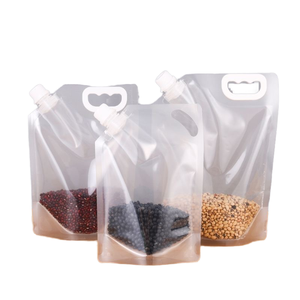 Tenez la fermeture imprimée par gravure résistante à la chaleur de bouton de bec de PE de catégorie comestible de poche pour l'emballage de lait - Product Image 1