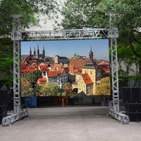 Layar LED Sewa VORTEX Exhibition Spec P3.91 Tanpa Bingkai Sambungan Tanpa Celah untuk Stan Pameran Internasional