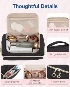 <b>Large</b> Capacity Hanging Travel <b>Toiletry</b> <b>Bag</b> Water-resistant with Multi Pockets for Makeup and <b>Toiletries</b> - Product Image 5