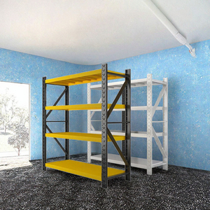Estantería Ajustable de Acero para Almacén, 4 Niveles, Marco Principal con Recubrimiento de Polvo Negro, Estantes Apilables para Almacenamiento en Garaje - Product Image 3