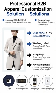 OEM服务男士时尚风衣-羊毛混纺长风风衣，加天鹅绒衬里 (商务和日常穿着大衣) - Product Image 2