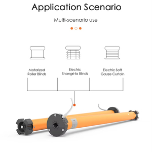 Persianas Enrollables Inteligentes con Motor Tubular de Aluminio de 25 mm y <span class=keywords><strong>Antena</strong></span> Integrada de 1.5 Nm, Control Inteligente por WiFi Tuya para Hogar Inteligente, Oficina y Sala de Estar - Product Image 1