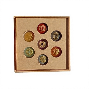 Wholesale Price 7 Chakra Healing Stone Box Natural Crystal Healing Energy <b>Orgonite</b> Crystal Chips Resin Pendant Necklace Set - Product Image 1