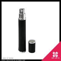 Atomizador de Perfume Cilíndrico de Aluminio Dorado Premium Welllord, Botella de Spray con Capacidad de 8ml/10ml/15ml, Tapa de Rosca, Cuidado Personal