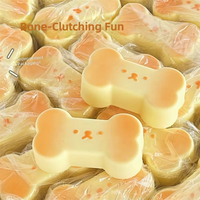 Jouet Squishy Animal Kawaii en Forme d'Os Jaune au Design Original, en Mousse PU Non Toxique, Faible MOQ, Fournisseur d'Usine