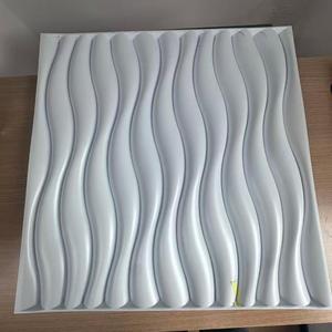 Panneaux muraux 3D en PVC couleur personnalisée pour salon, motif vague brisante, panneaux muraux 3D avec finition métallique - Product Image 5