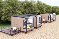 2024 nouveau Design préfabriqué modulaire Mini Capsule maison ciel étoilé chambre minuscule maison paquet plat conteneur en acier pour salon