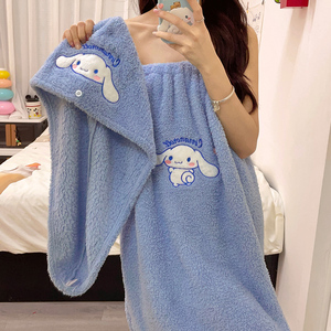 Peignoir doux Super agréable <span class=keywords><strong>Serviette</strong></span> de bain absorbant l'eau pour femmes à séchage rapide Toutes les saisons Sonde de nuit portable universelle - Product Image 2