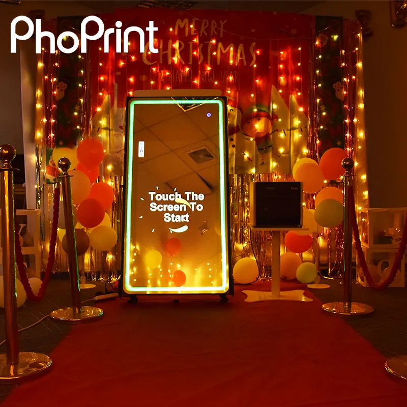 Newest High Quality Magic mirror photo booth led frame with big Screen For Sale