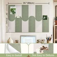 Tableau d'affichage en feutre vert grand format 24x35 pouces, tableau en liège pour broches, auto-adhésif, pour messages et prières, pour la maison et la salle de classe