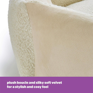 SUREWALHOME luxe confortable canapé <span class=keywords><strong>pour</strong></span> animaux de compagnie doux en peluche Boucle lit <span class=keywords><strong>pour</strong></span> <span class=keywords><strong>chien</strong></span> grand <span class=keywords><strong>coussin</strong></span> moelleux Durable <span class=keywords><strong>Anti</strong></span> anxiété chiot lit de couchage - Product Image 4