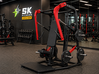 Machine professionnelle de presse pectorale à mouvement convergent indépendant, station à charge par plaques pour le renforcement des muscles pectoraux